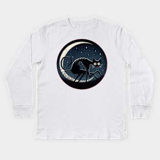 horror cat Kids Long Sleeve T-Shirt